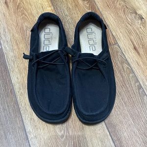 Women’s black size 11 Hey Dude Wendy style. Worn for about a month indoors most.